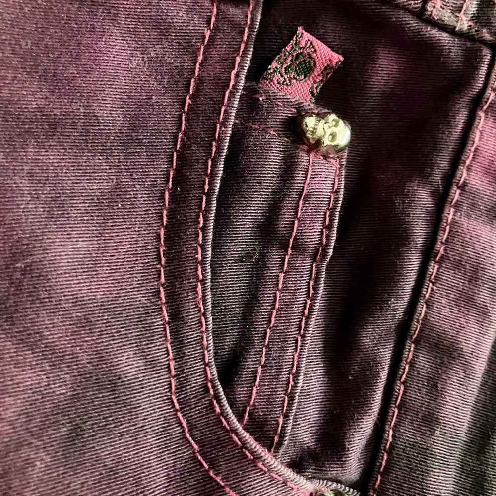 Tripp NYC Purple and Black Tie-Dye Skinny Jeans, size 5 - Picture 4 of 12